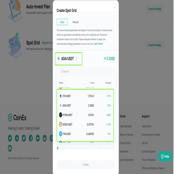 CoinExチュートリアル｜CoinExのすぽっどグリッドで価格差から累積収益を獲得する｜CoinEx 日本語【公式】コインエックス