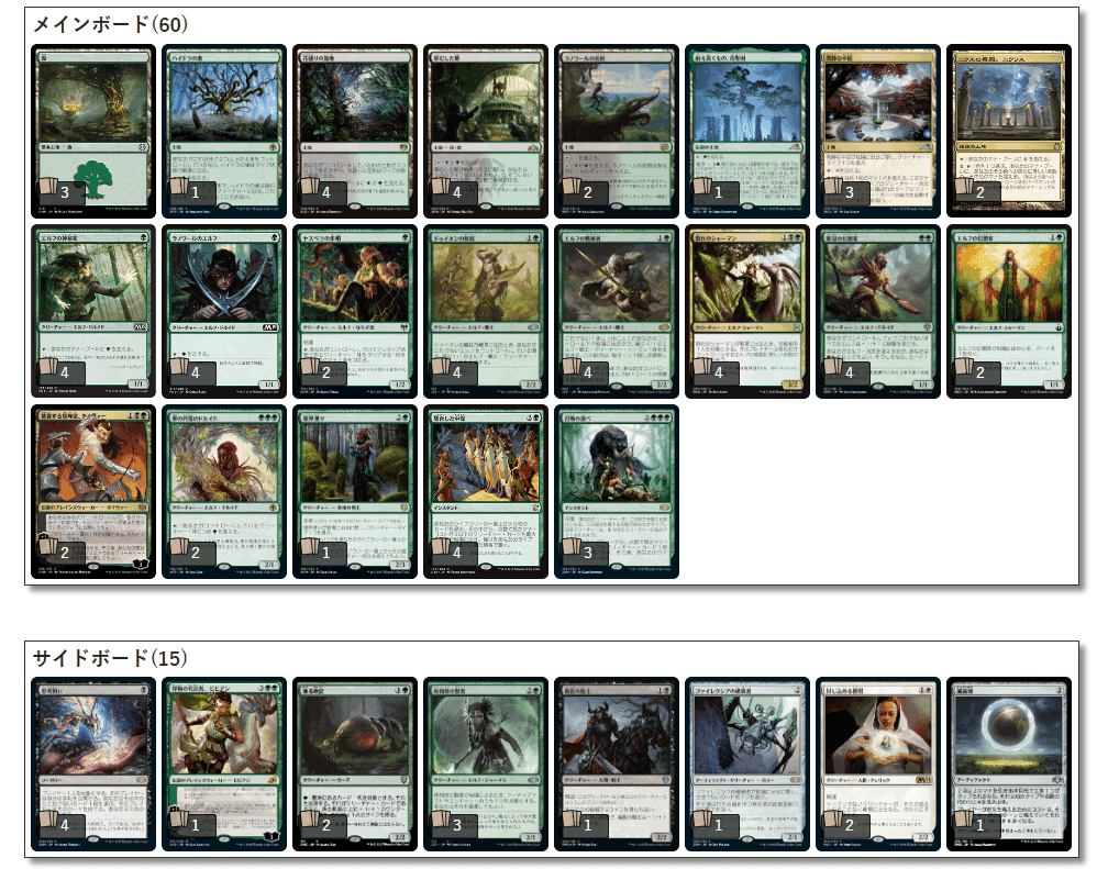 MTGパイオニア『緑単エルフ』デッキセット　サイドボード MTGパイオニア『緑単エルフ』デッキセット サイドボード 日英