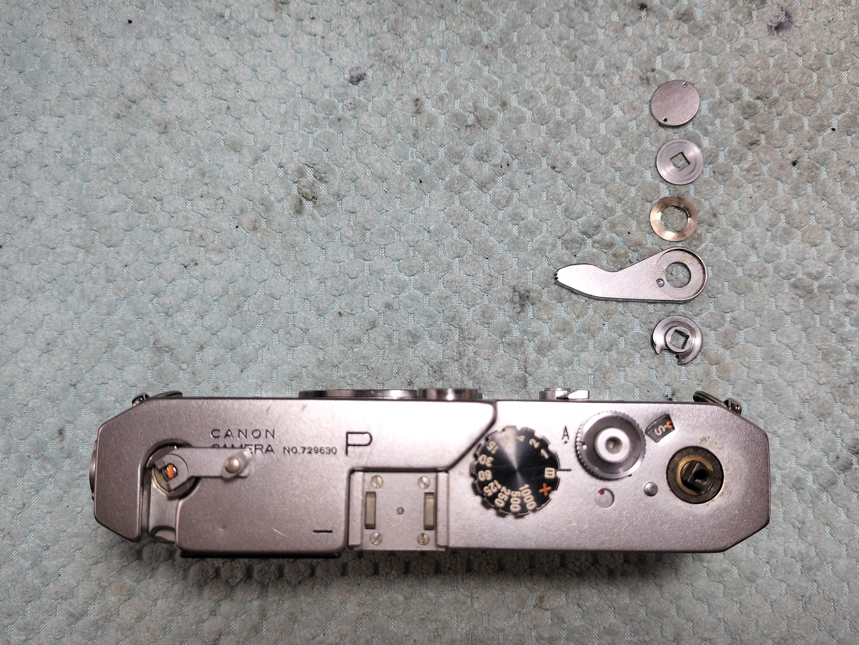 Canon Pの分解｜フィルムカメラ修理のアクアカメラ