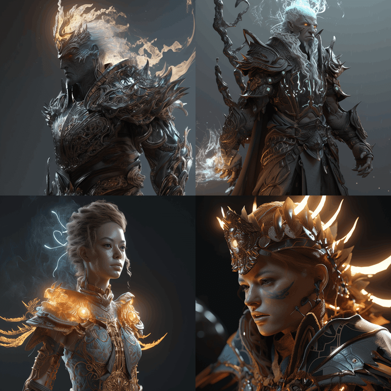 elemental character, super cool, intricate details, cinematic lighting — v 5