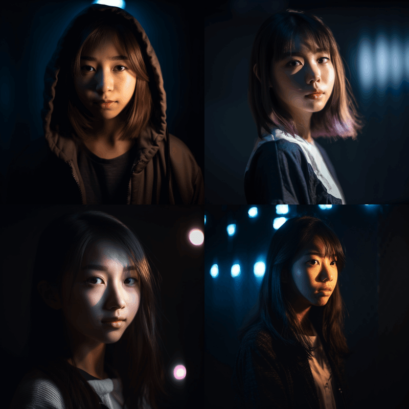 A beautiful Japanese teenager girl,photoshoot,  cinematic photo with dramatic lighting --v 5