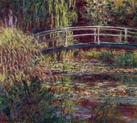 モネは睡蓮の池の庭を作り、描いています。 光の加減、色合いも様々 季節、時間、天候によって変わってくるんですね。  今日のアートメッセージは 「同じ瞬間は2度とない。注意深くあれ」