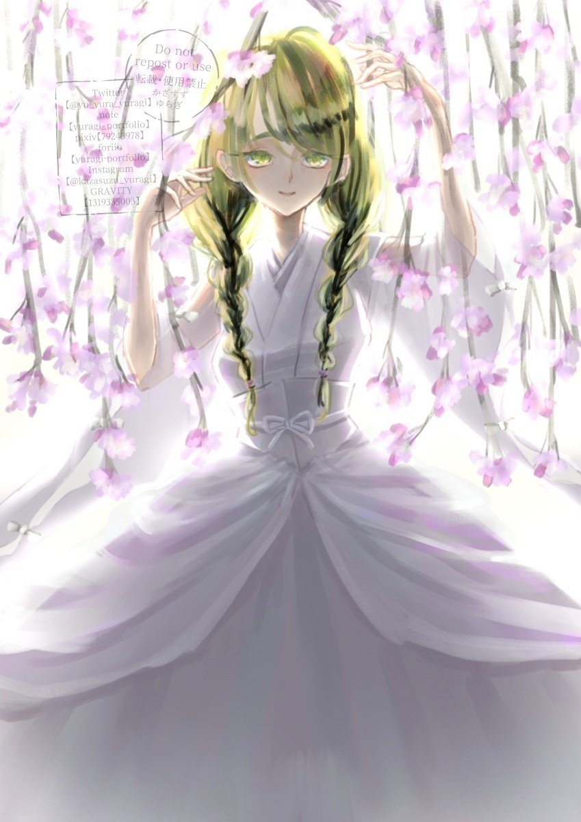 枝垂れ桜と女の子｜かざすずゆらぎ