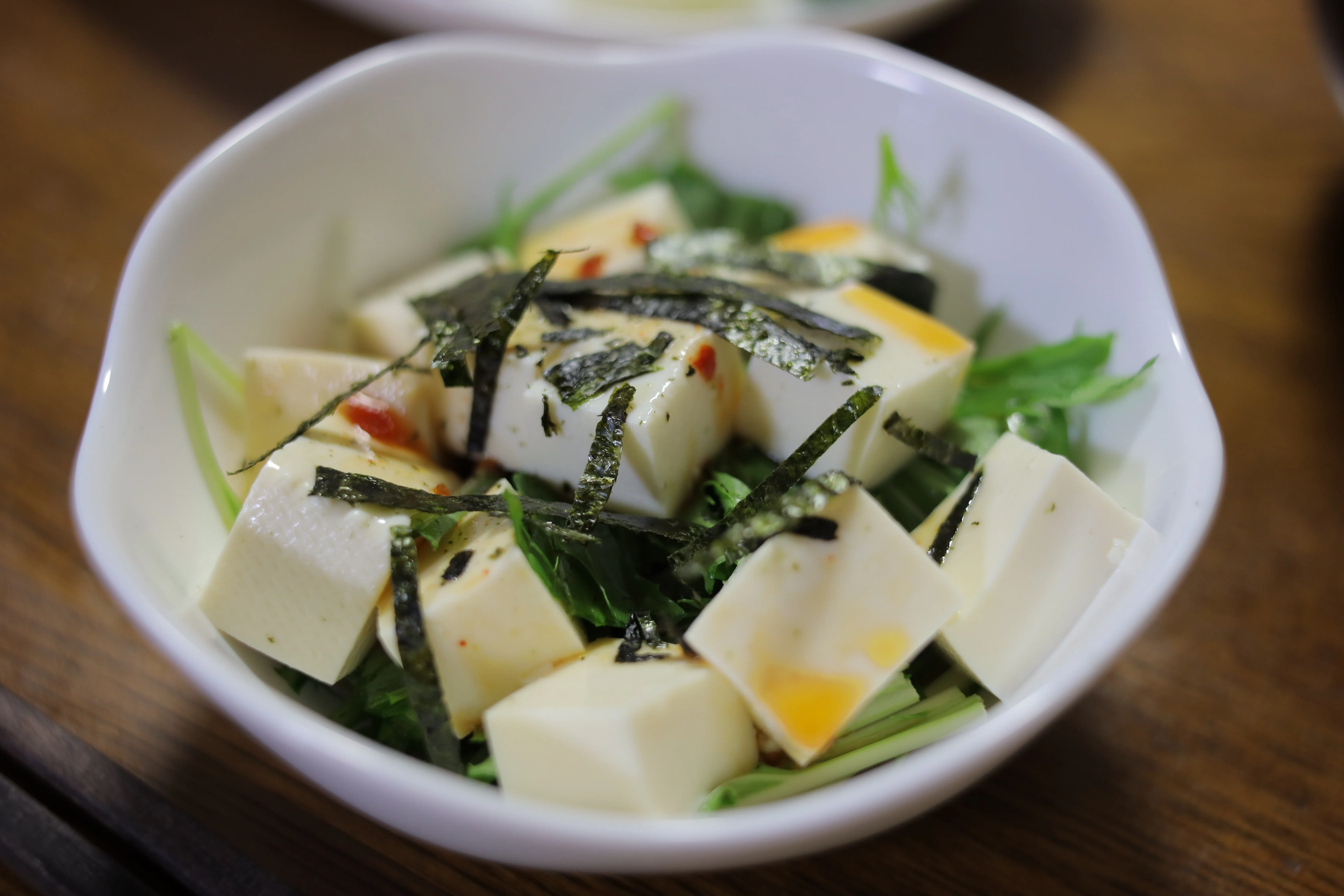 鯖の竜田揚げ、水菜と豆腐のピリ辛サラダを作ってみた…。｜teru