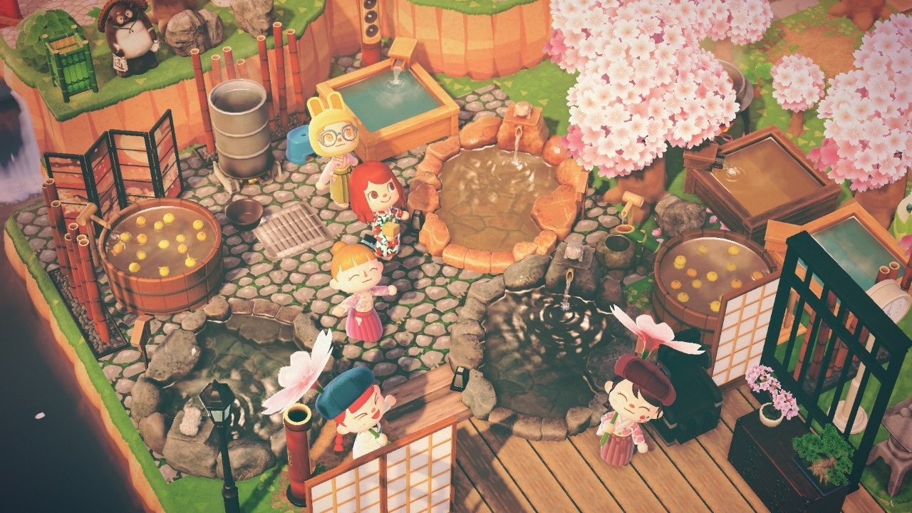 あつ森】ざわざわたきの島のお花見観光がエモエモのエモだった話【島