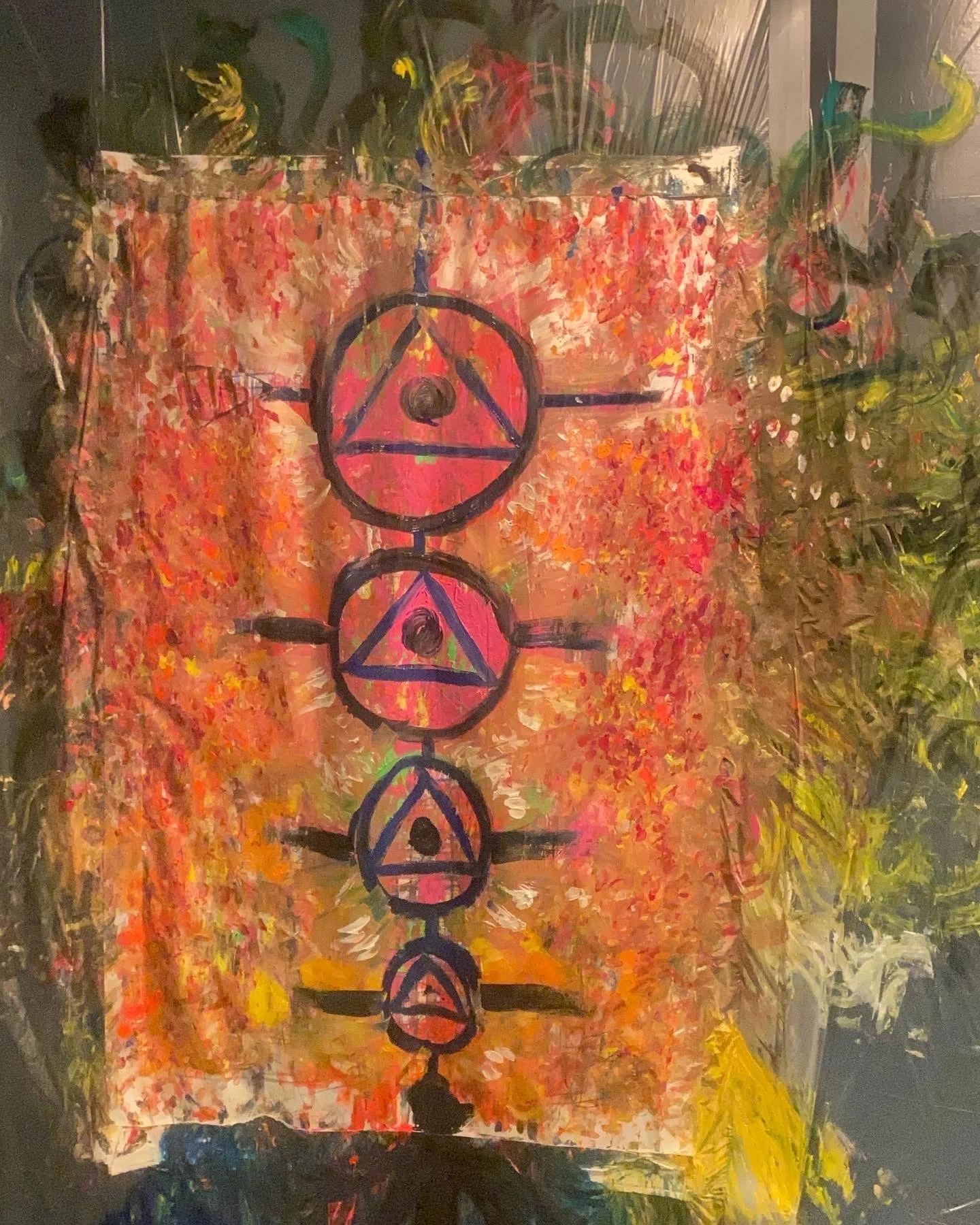 なかがわ寛奈 油彩画 「深淵がみている」 深淵-なかがわ寛奈個展-イベントレポート｜狐魔