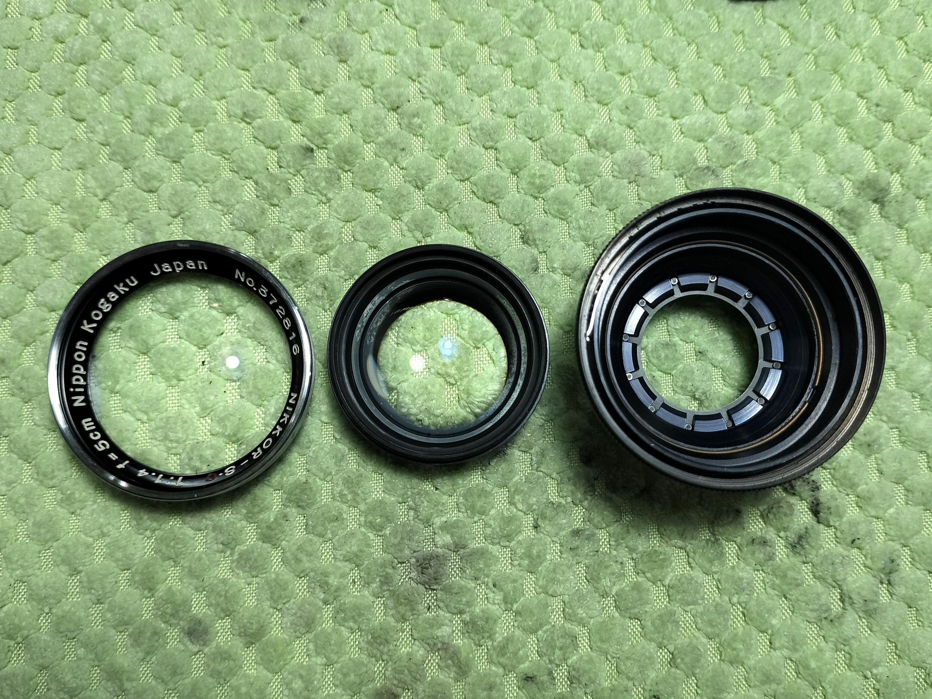 ニコン Sマウントレンズの分解（Nikkor SC 50mm F/1.4