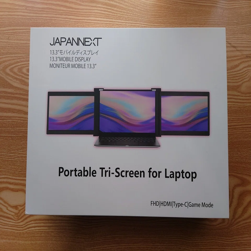 だいたいどこでもノートPCを3画面化：JAPANNEXT Tri-Screen マルチ 