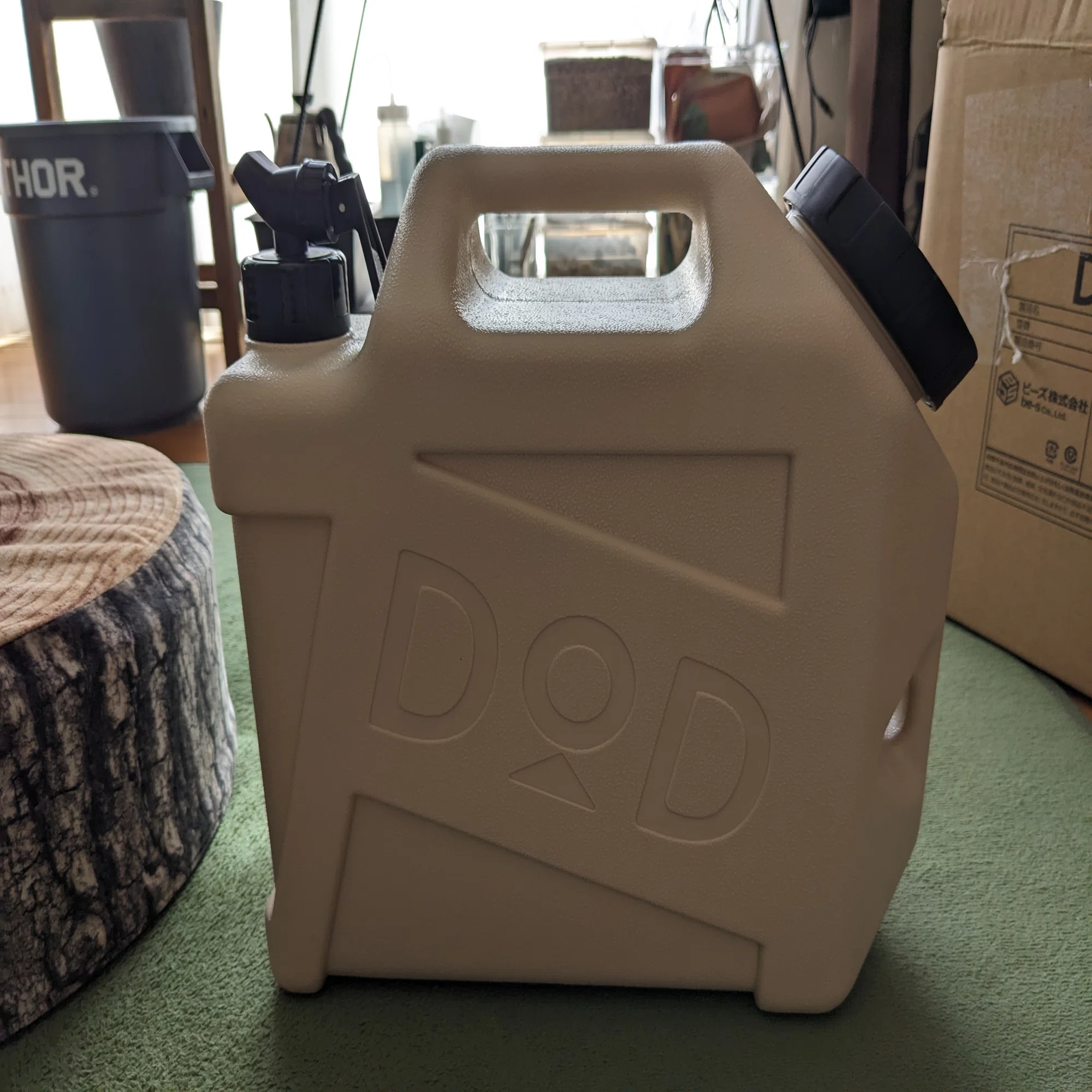 キャンプギア】「DOD（ディーオーディー）」さんの「ジミニータンク 水 