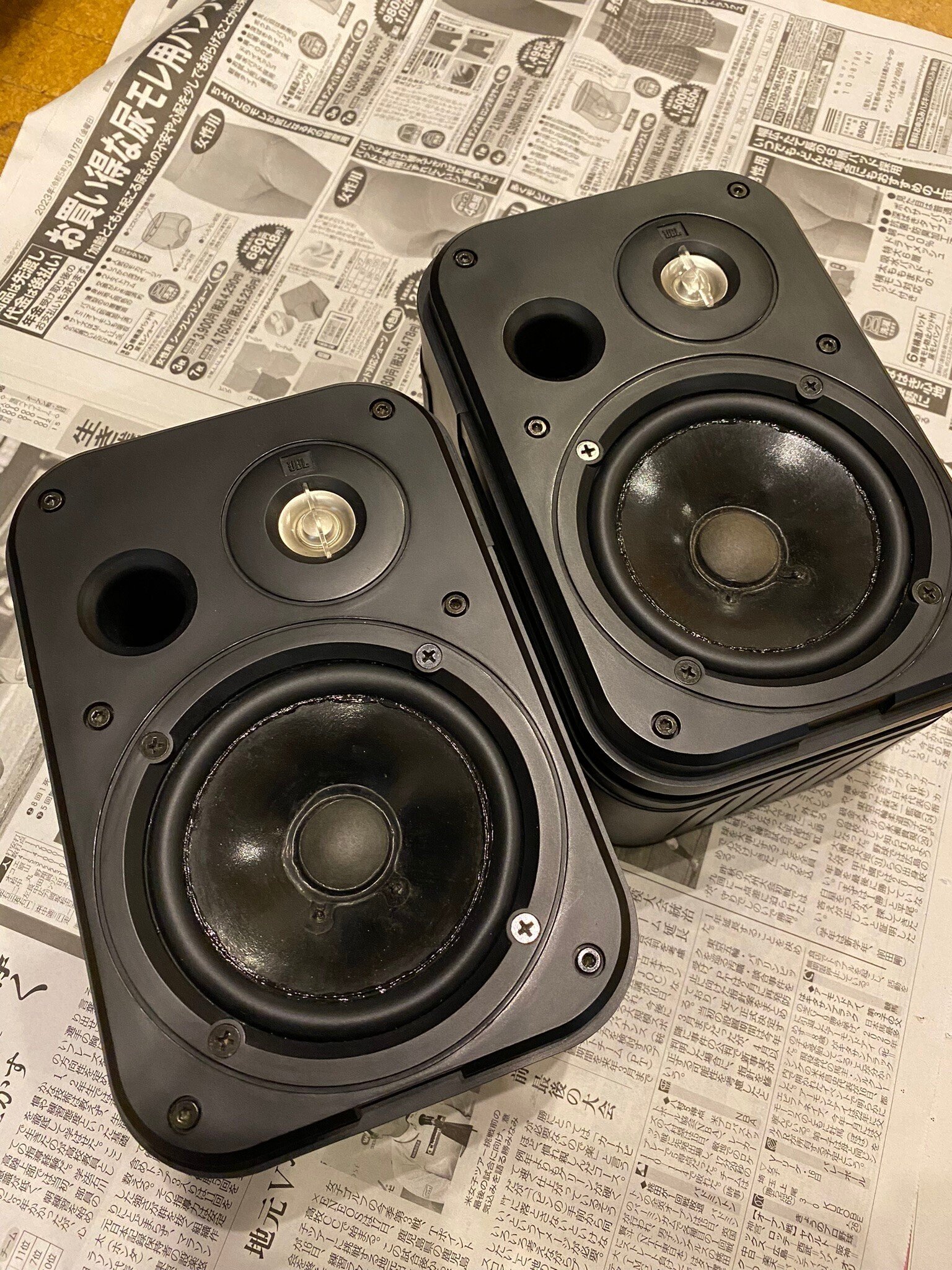 JBL CONTROL 1Xtreme ジャンク品 修理 エッジ 交換 方法 注意点 JBL CONTROL 1Xtreme ジャンク品 修理 エッジ 交換 方法 注意点