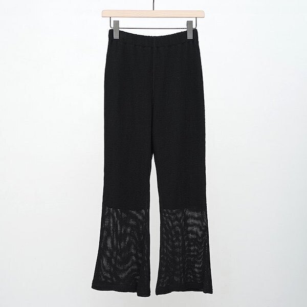 パンツ PHEENY Basket mesg flared pants PHEENY】3rd delivery スタートBasket mesh N/S dress & flared