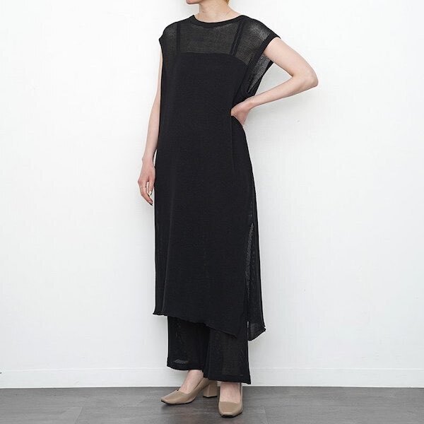新品【PHEENY】バスケットメッシュ ドレス Basket mesh lace up dress-バスケットメッシュレースアップ