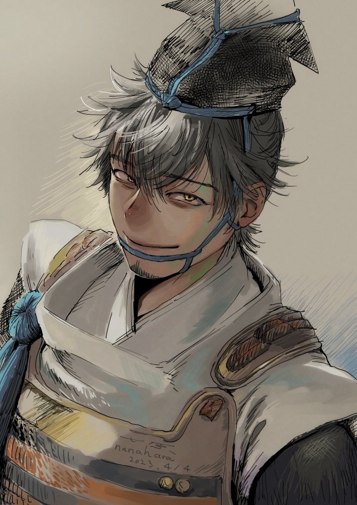 戦国無双4の毛利元就さんの絵を描いた。｜七原