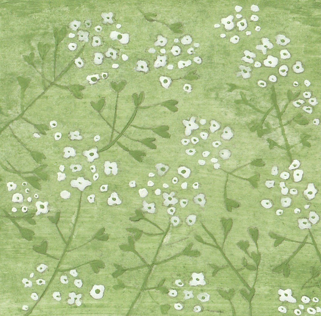 ナズナ・ぺんぺん草の日本画｜森野なか