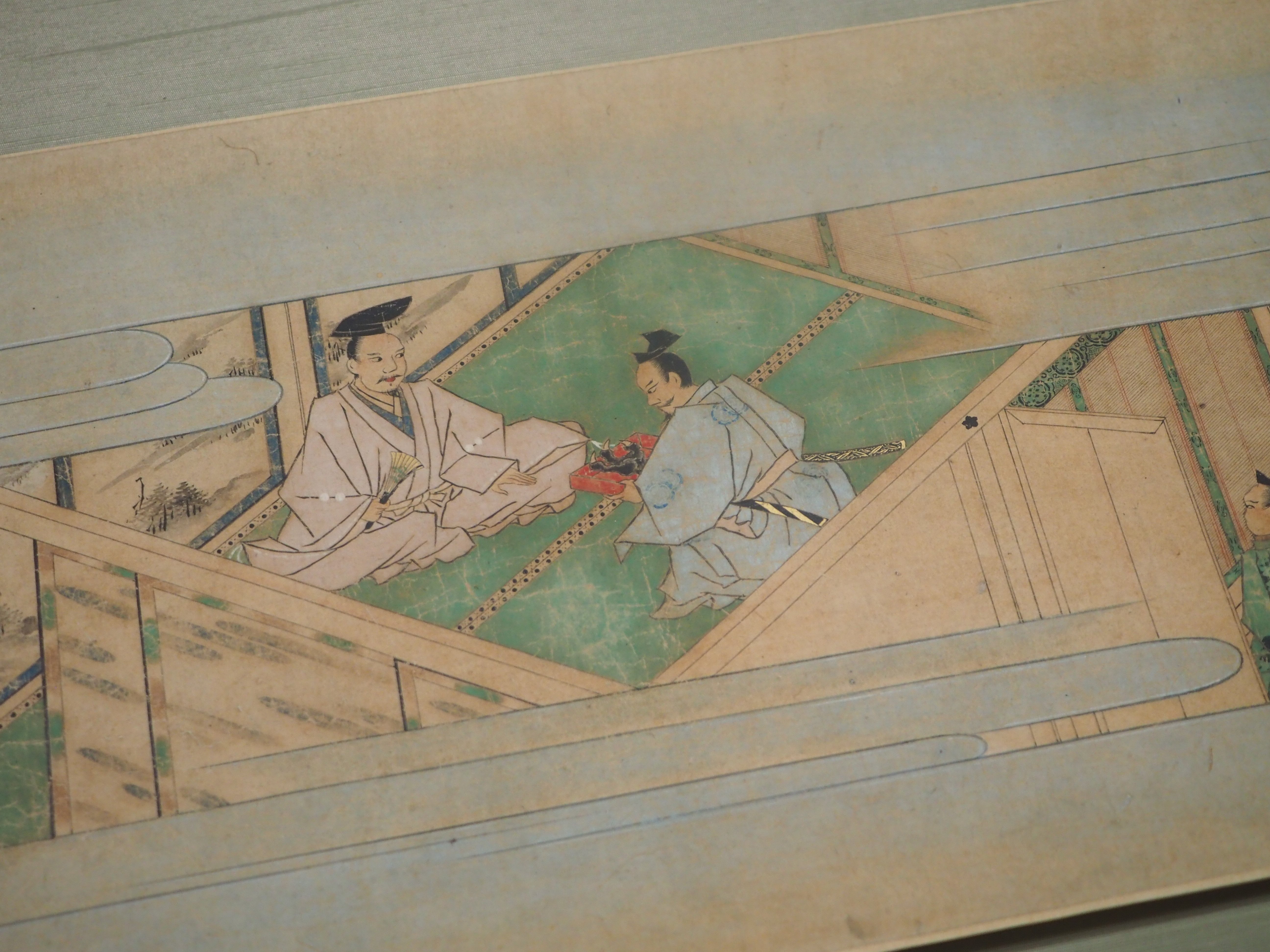 枝椿小禽図目貫 無銘 京金具師 保存刀装具鑑定書 Menuki （No