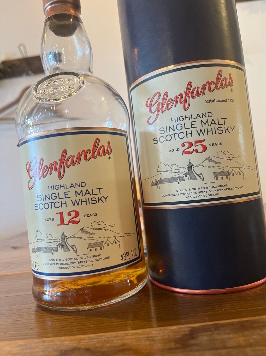 Glenfarclas 25年 & 21年 箱あり　一本ずつ Glenfarclas 25年 & 21年 箱あり 一本ずつ グレンファークラス25年/