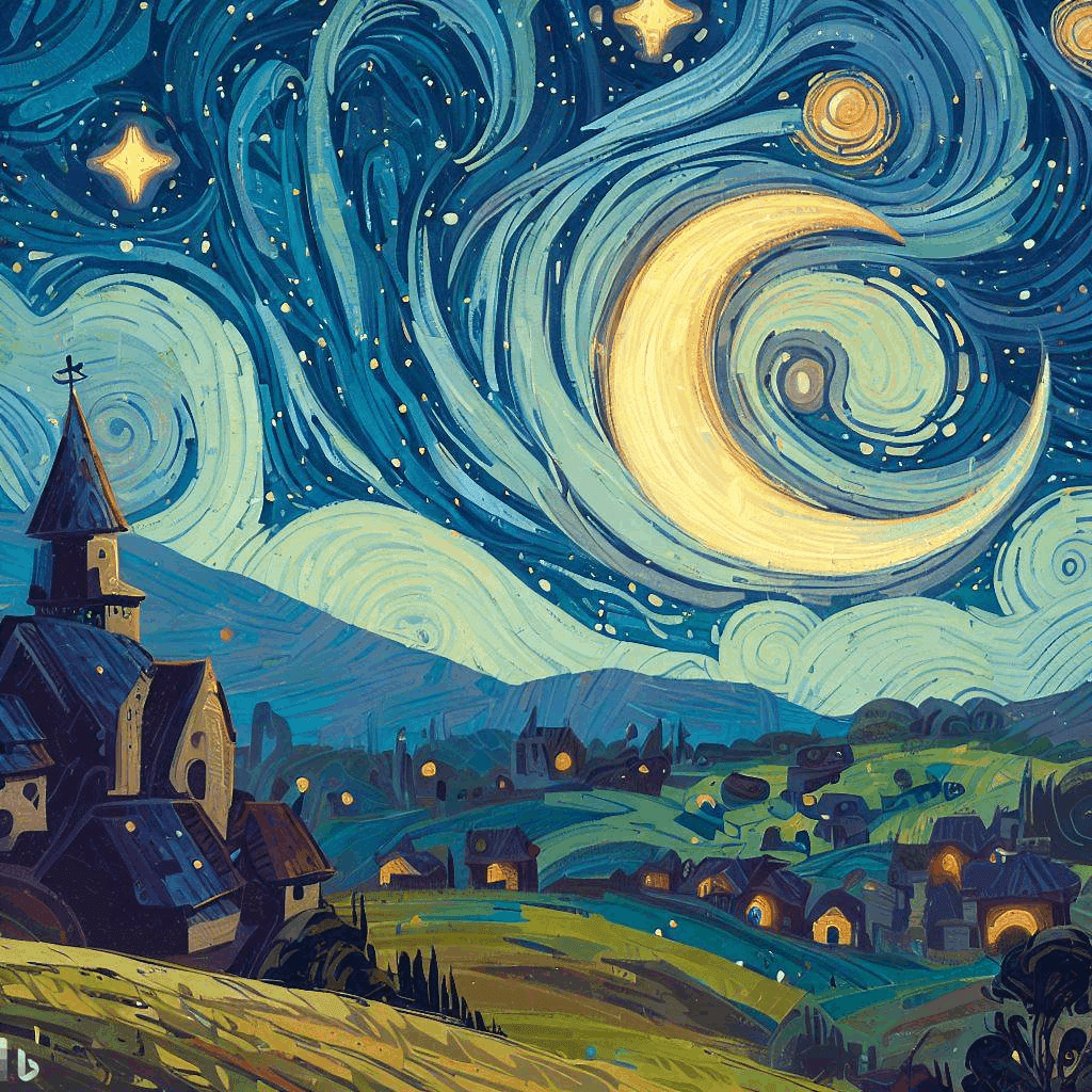 星月夜[中国のゴッホこと趙小勇作］ 星月夜[中国のゴッホこと趙小勇作］ （ゴッホ『星月夜