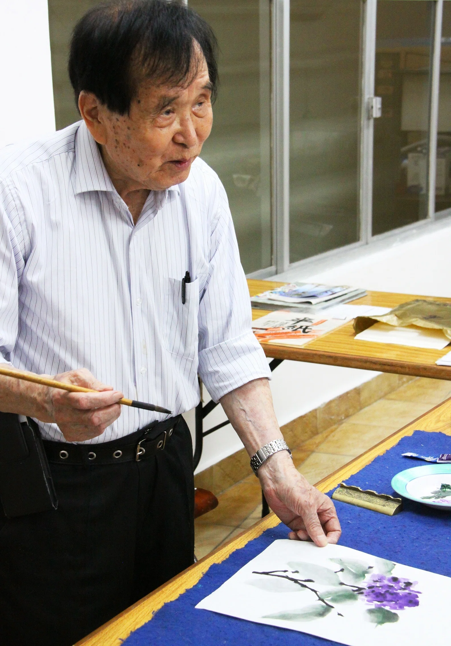 書画指導者の小林操（こばやし・みさお）さん 移民の肖像 松本浩治