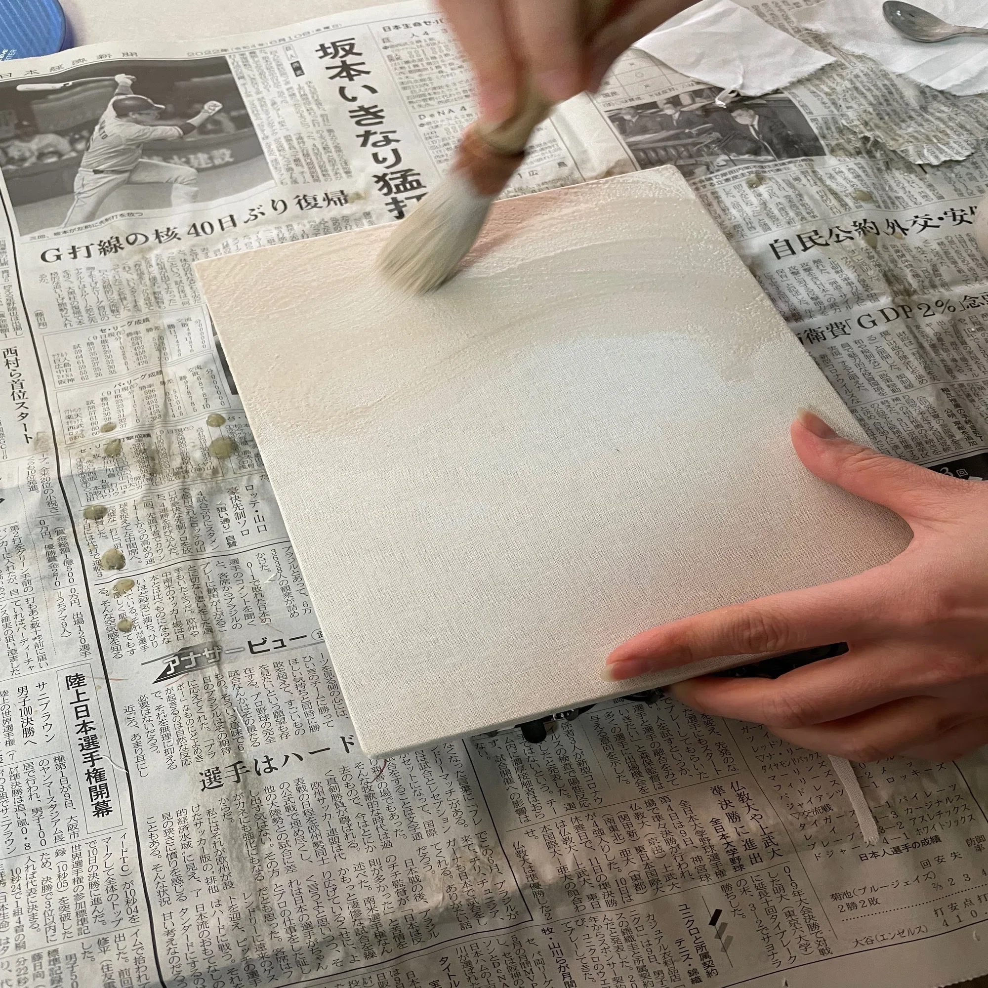 テンペラ画制作過程1】支持体を作る。｜芳川