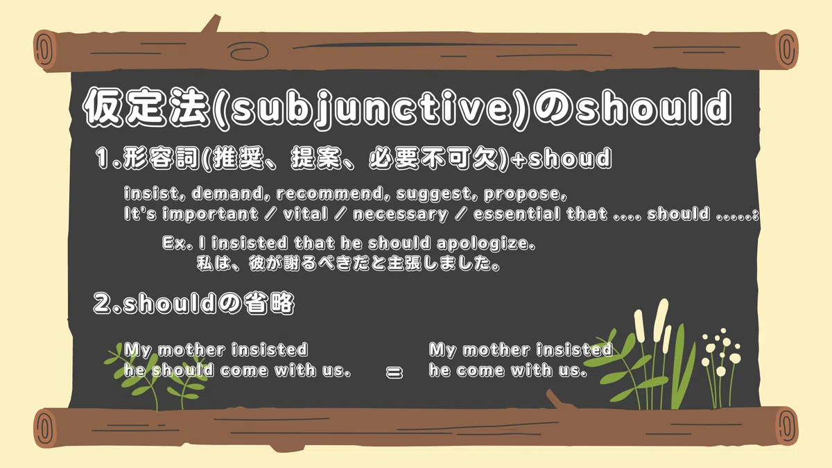 仮定 法 should