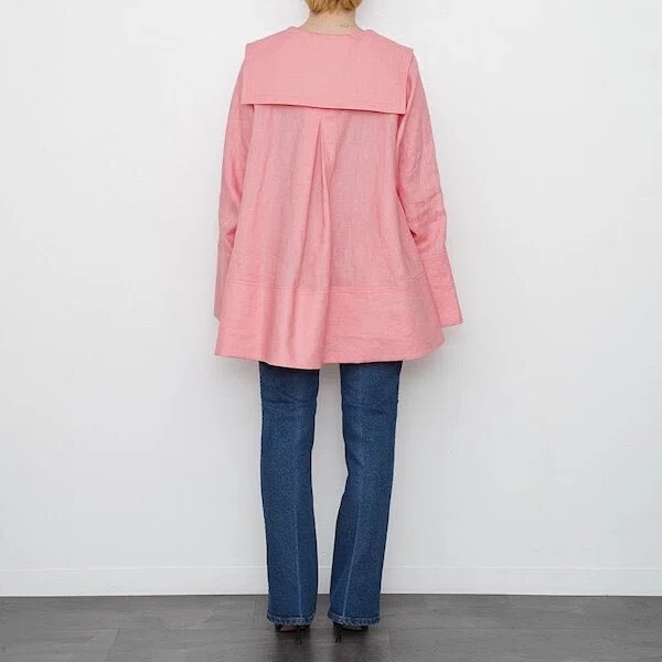 1枚で着映えアイテム【THE SHINZONE】LINEN SAILOR COLLAR BLOUSE