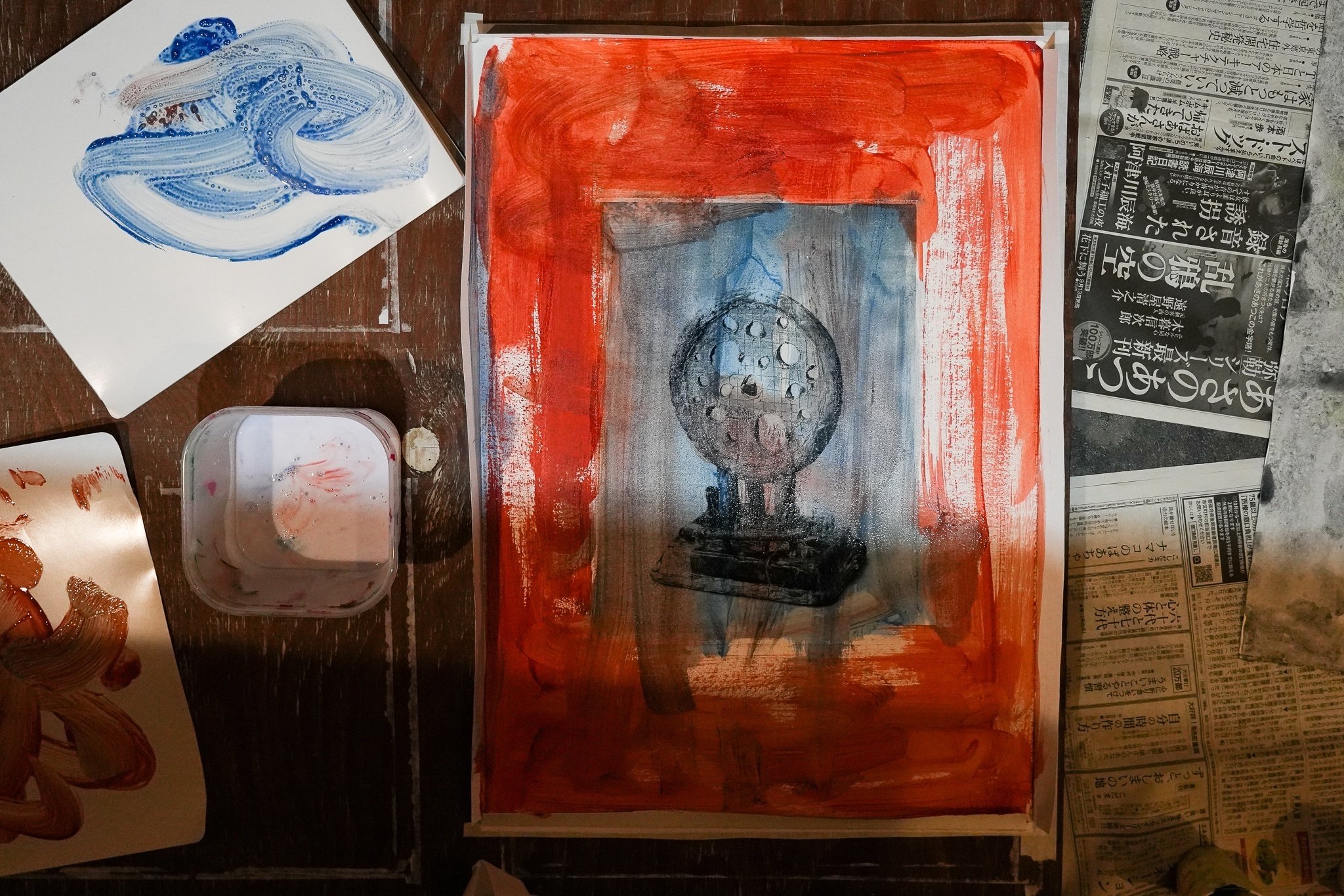 永遠の絆/三部作　　絵画原画１作品 真作保証 小原古邨 木版画 紫陽花に雀Sparrow on Hydrangeaよみがえる