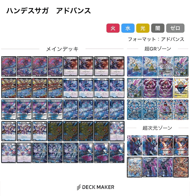 青黒サガループ デッキ デュエルマスターズ - デュエマ 本格構築 【青黒サガループ】デッキ&二