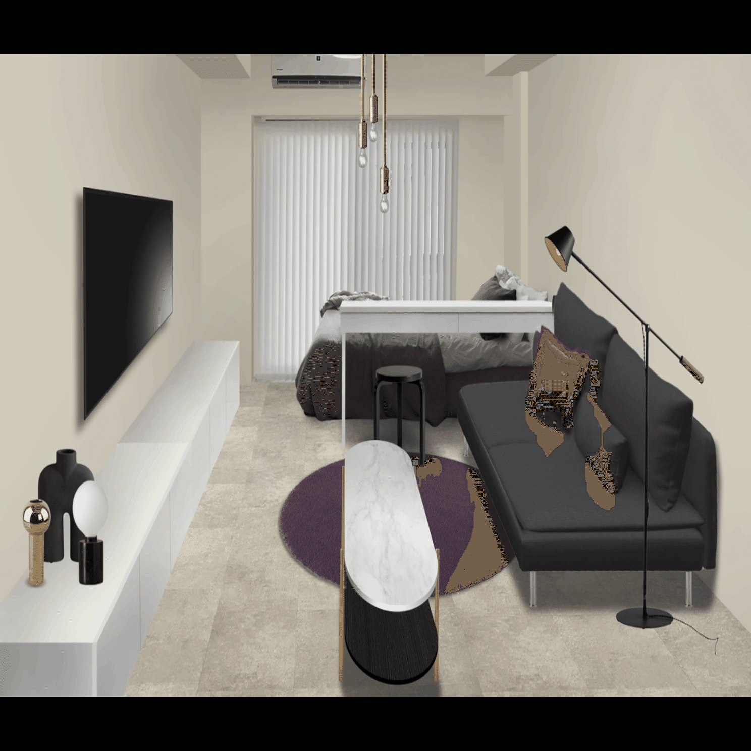 アート193 「文学A(ダークイエロー)」 インテリアコーディネート