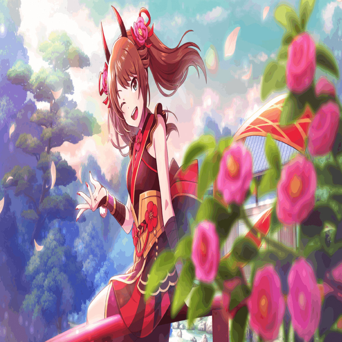 サイスタ SSR 凍晴の空になびく髪 水嶋咲 cafe parade｜みみみ