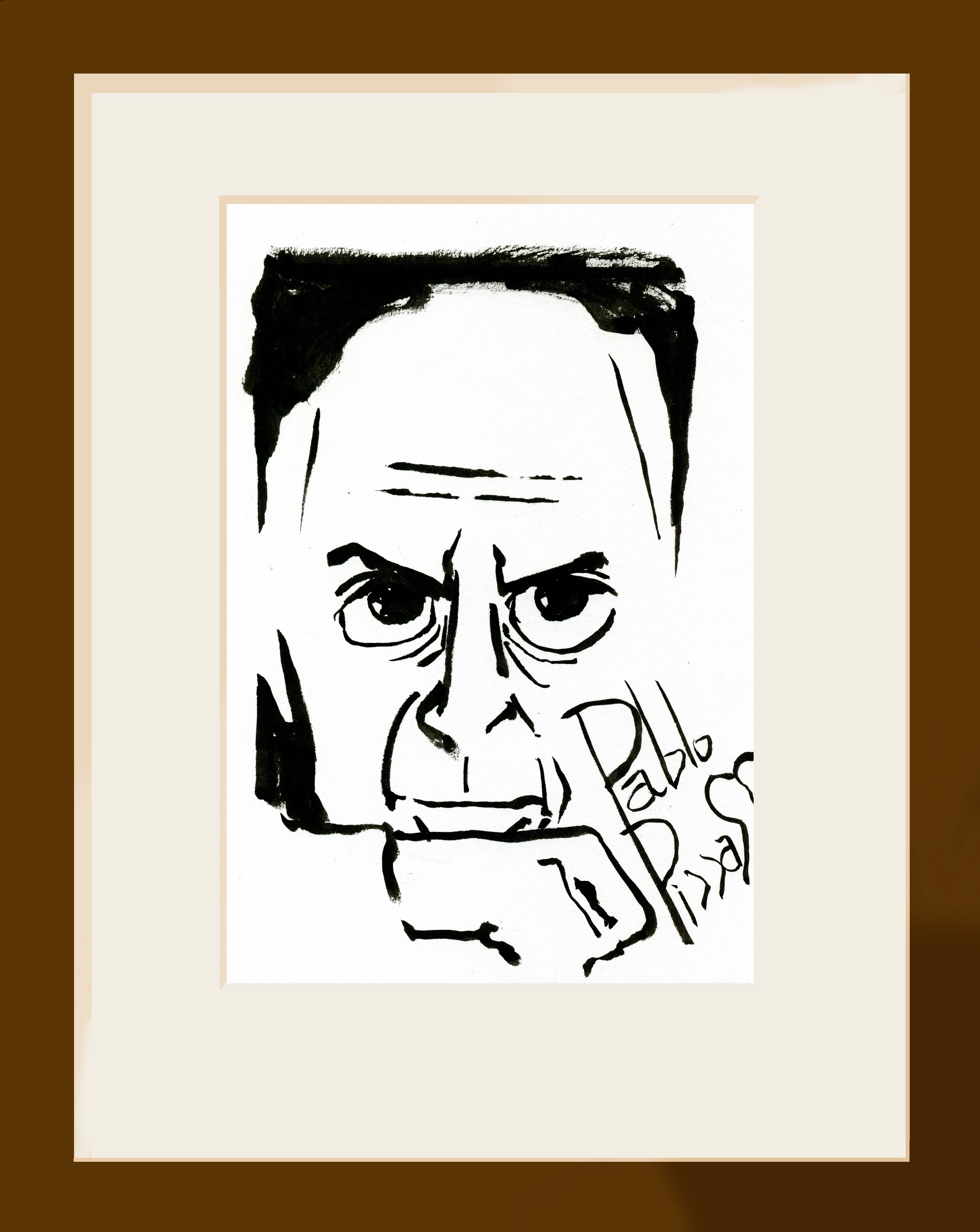 似顔絵イラスト集21… パブロ・ピカソ（画家 Pablo Picasso, 1881