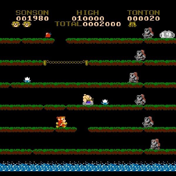 ゲームメモ012：ソンソン(アーケード、ファミコン)｜水おかき