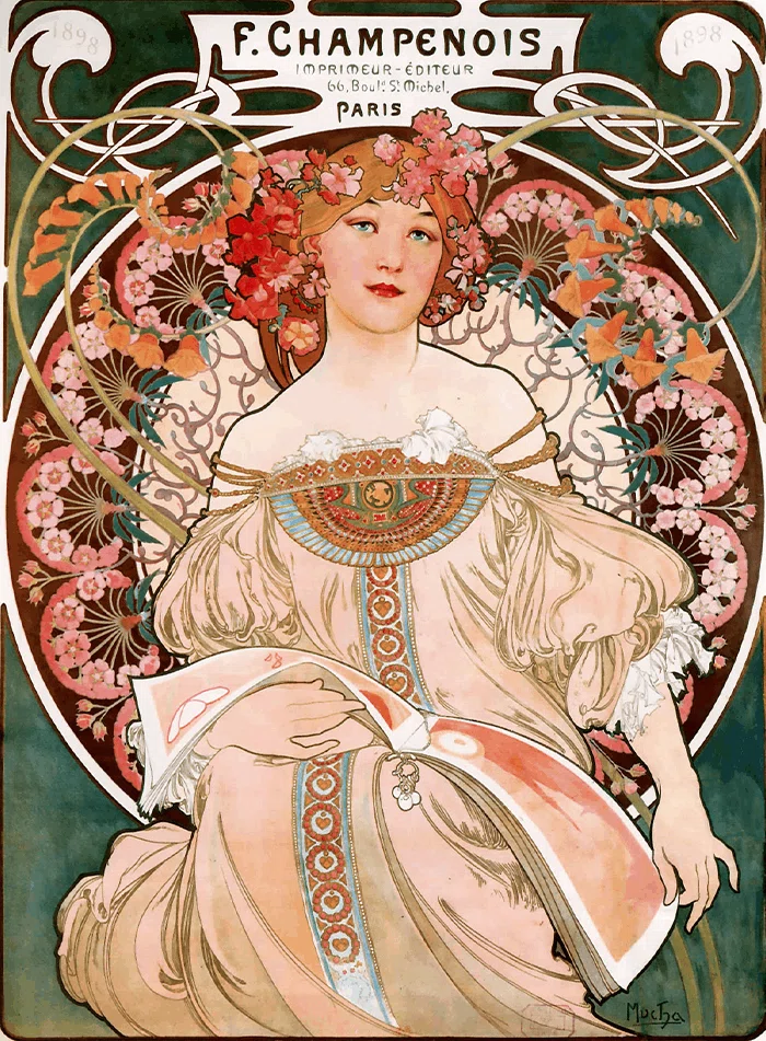 ②アールヌーボー水彩画作品 春に観たい！華やかなアール・ヌーヴォー絵画を国ごとにご紹介