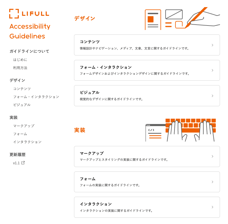 LIFULLアクセシビリティガイドラインサイト