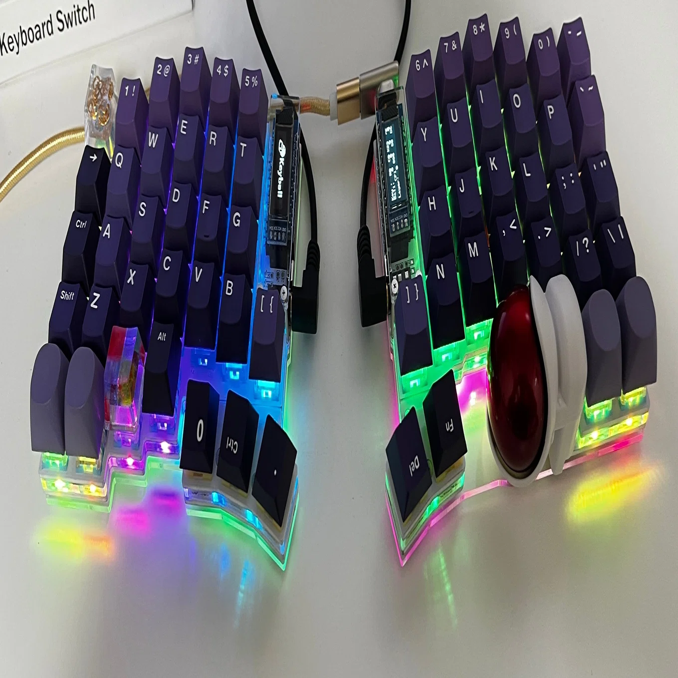 keyball61にLEDを追加しました｜twoboy