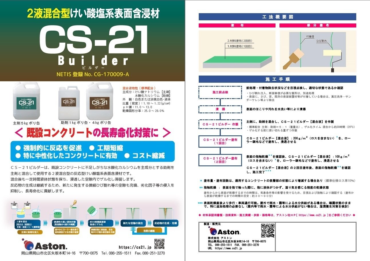 CS-21シリーズ製品・工法の材料単価・施工単価 物価本・Web掲載 CS-21シリーズ製品・工法の材料単価・施工単価 物価本・Web掲載