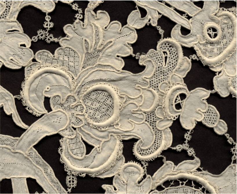 美品 ポワンドローズ ブリュッセルレース デュシェスレース