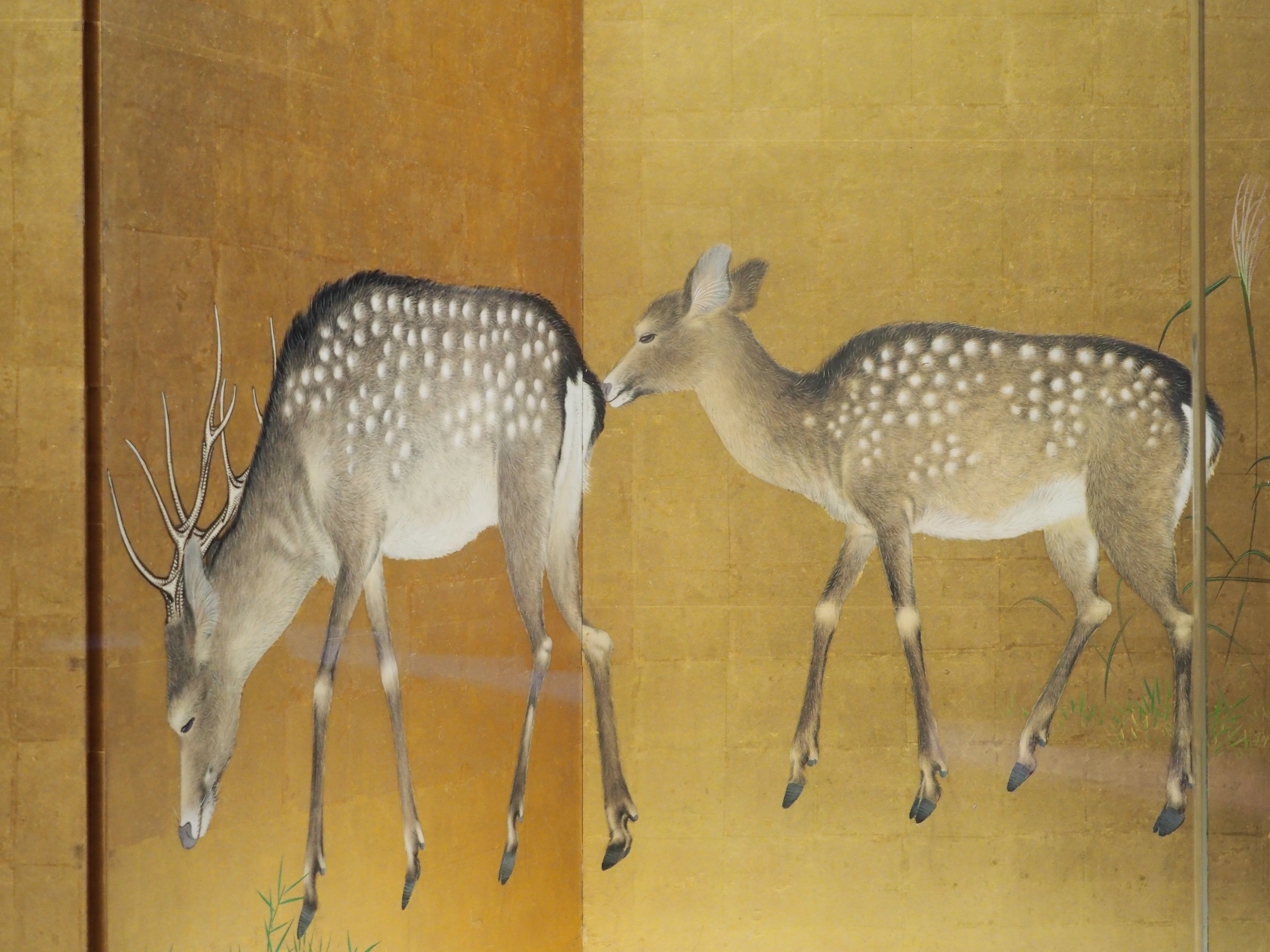 中国茶器 亀裂模様 鹿と松の絵柄 中国茶器 亀裂模様 鹿と松の絵柄 工芸品