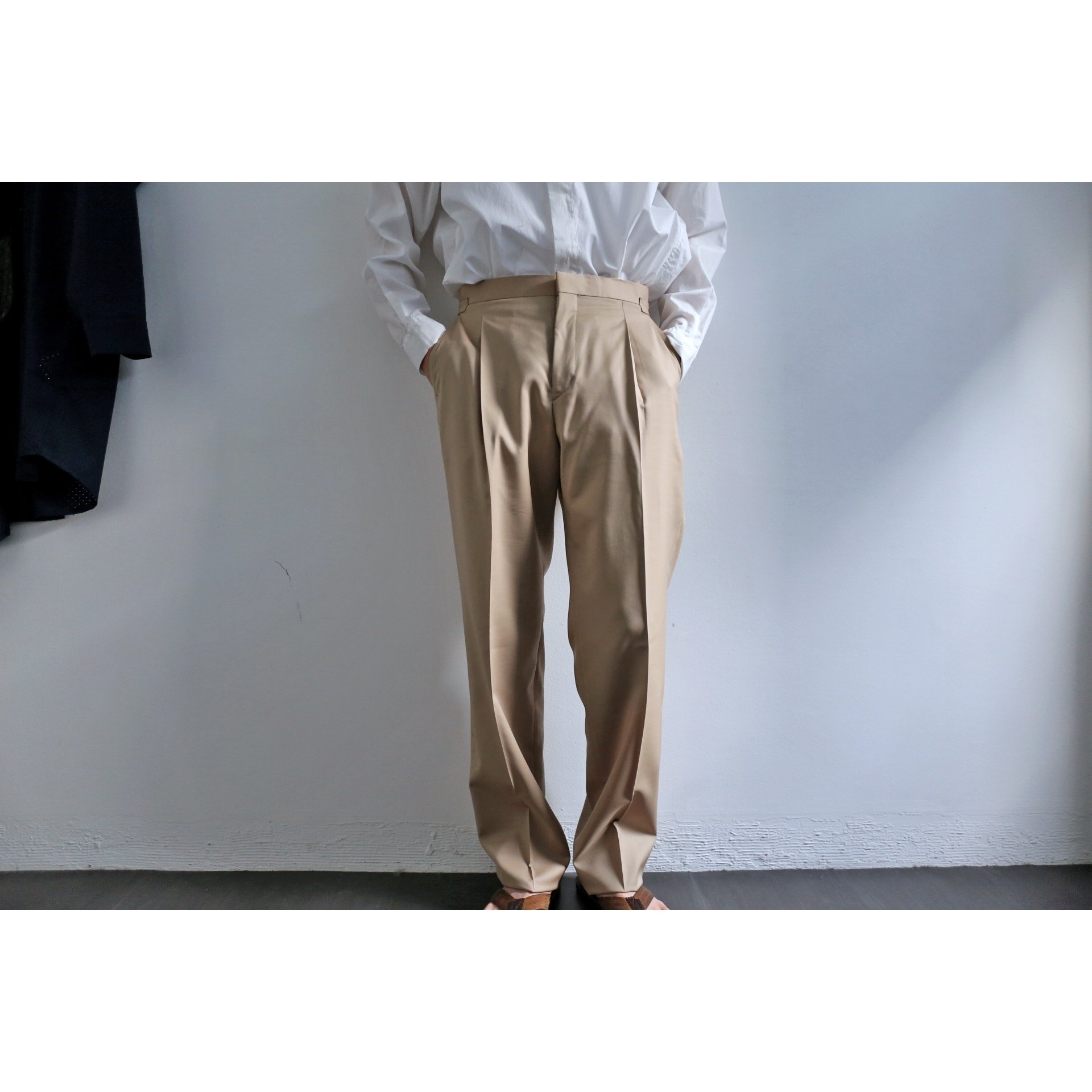 Fendart チノ 41-1/2 ベルトループなし　サイドアジャスター Fendart / No Tuck Pants(Brown) | PARK