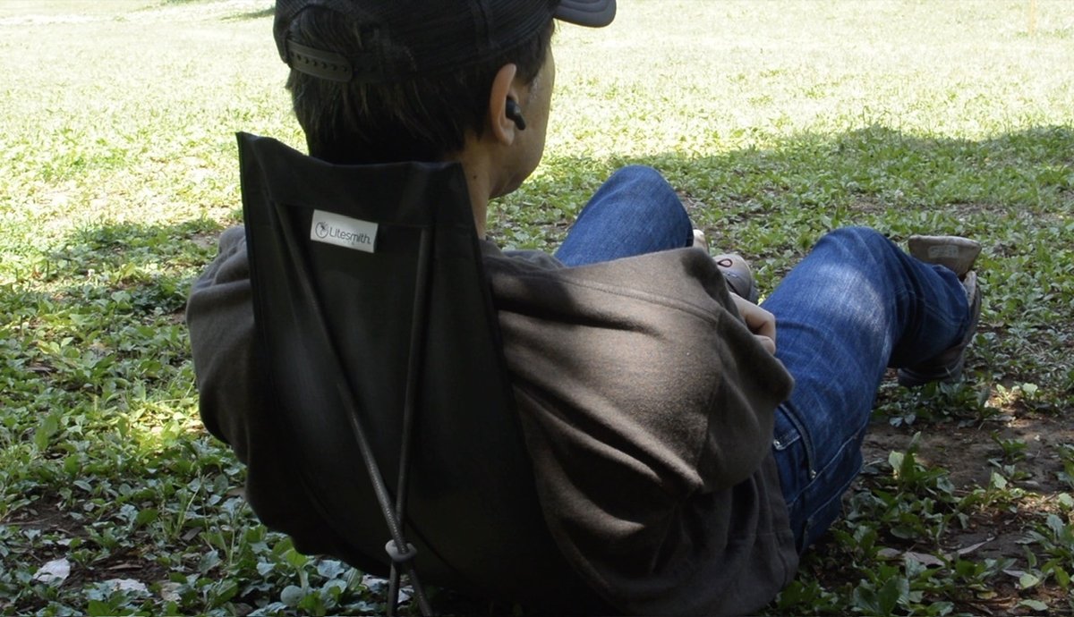 超軽量チェアLitesmith Qwikback UL chairにnoicoyamaico isupadを  