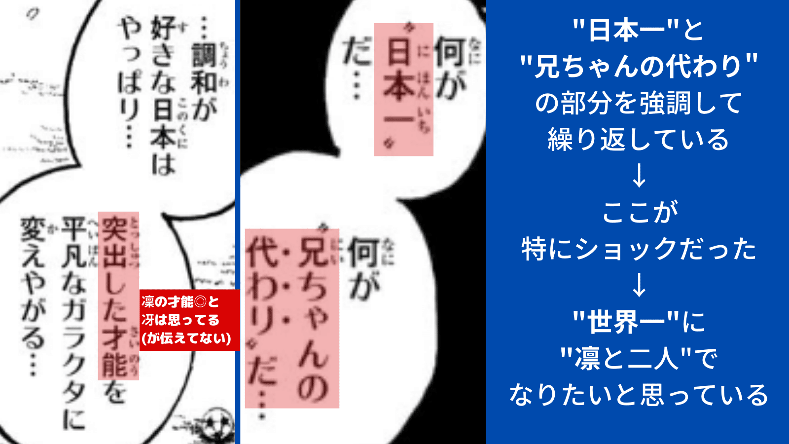 糸師冴が「凛と二人でW杯優勝」の夢を諦めていない描写まとめ※17