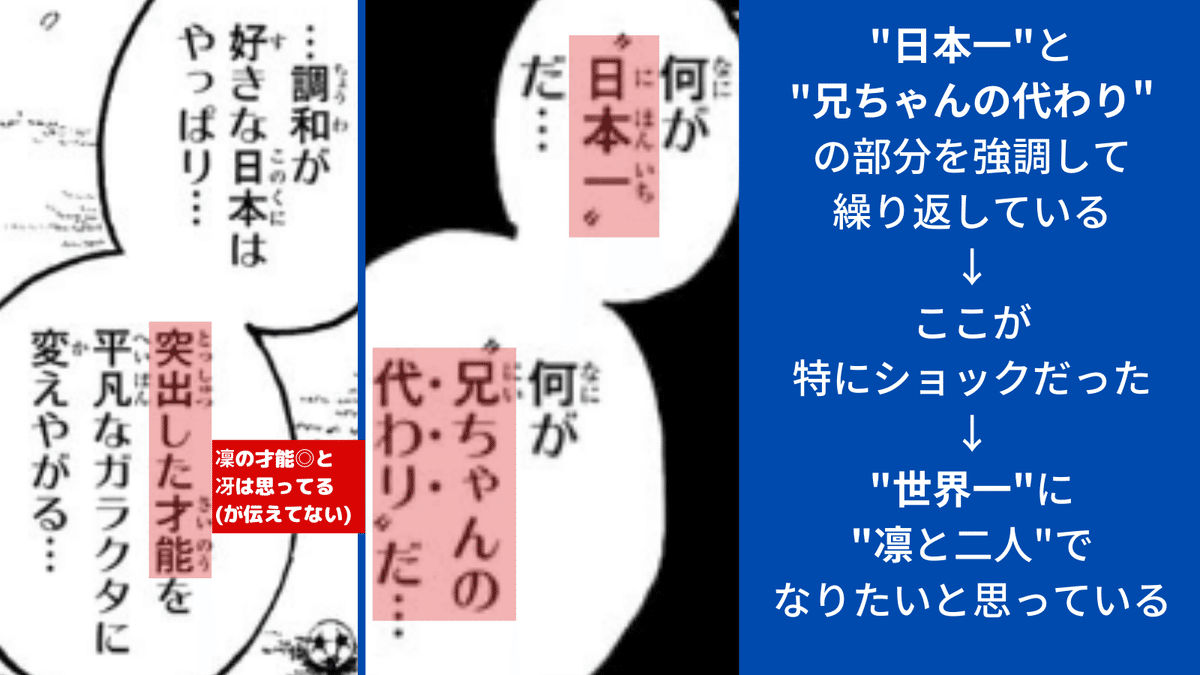 糸師冴が「凛と二人でW杯優勝」の夢を諦めていない描写まとめ※17