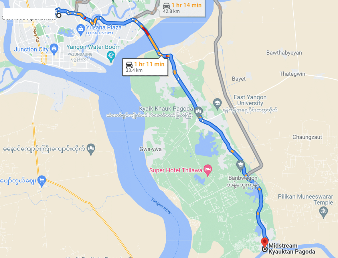 ㉗ミャンマーを俯瞰する旅、第七弾：ヤンゴン市内（Midstream Kyauktan