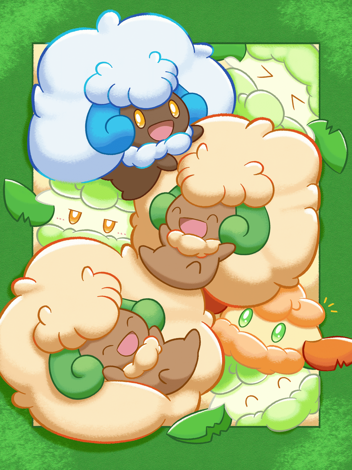 色違い白毛玉くん 色違い】白毛玉くん【ハンドメイドぬいぐるみ