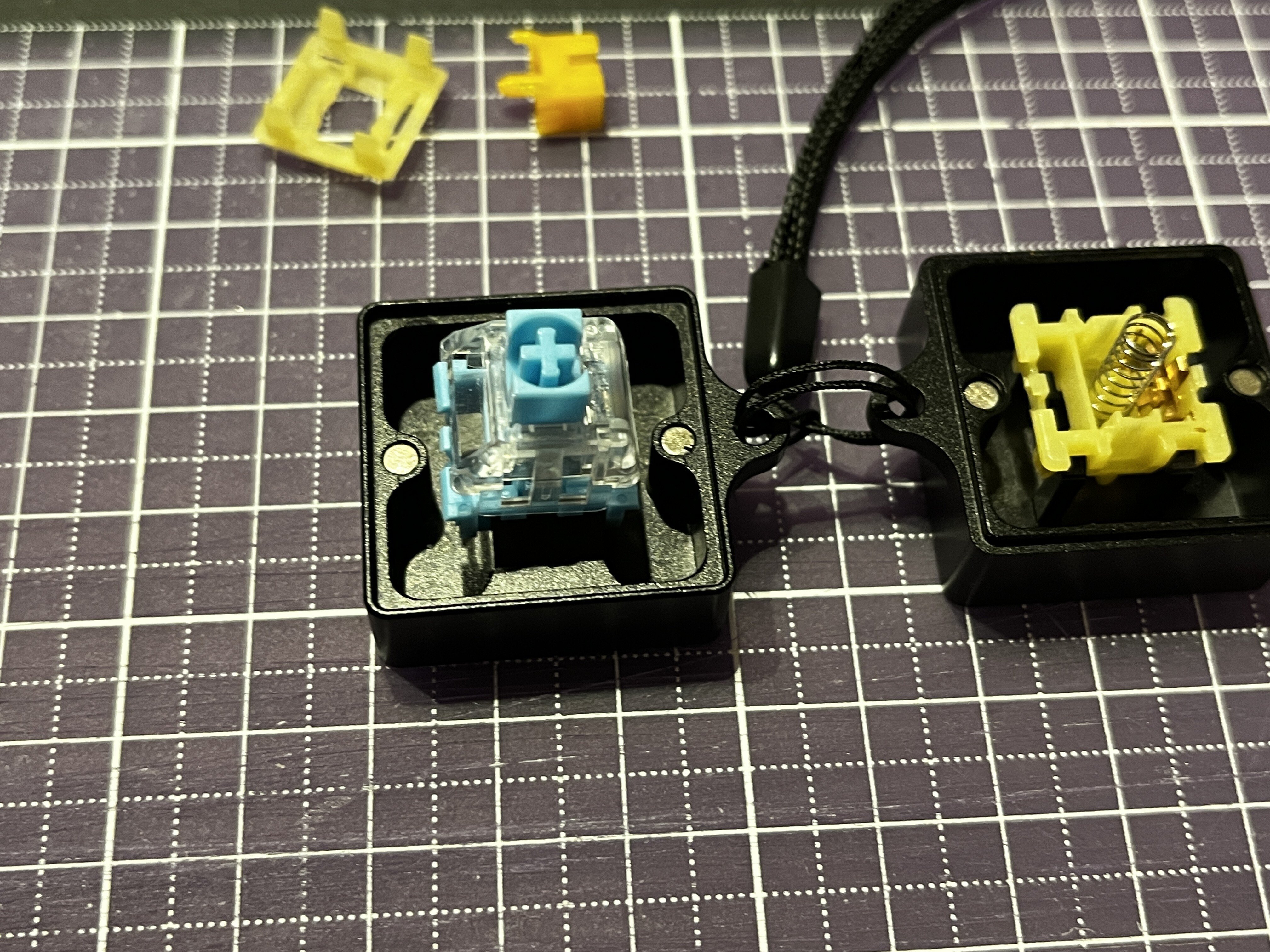 keyballの親指キーとコンベックスキーキャップ｜twoboy