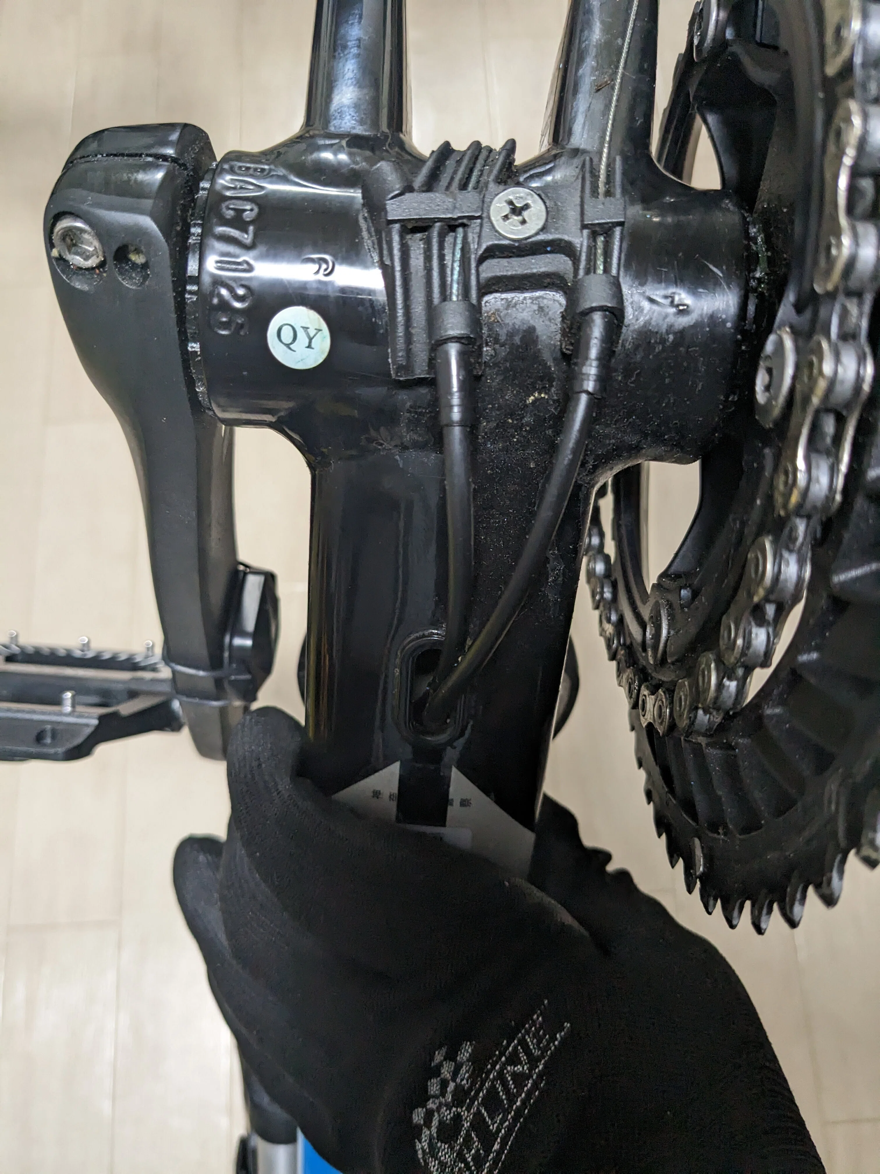 ロードバイクをグラベルバイク化していく④ダウンチューブプロテクター