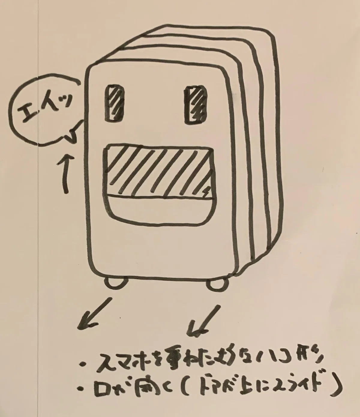 プリン出して」と言うと「プリン」とプリントした紙が出てくるが間違っ 