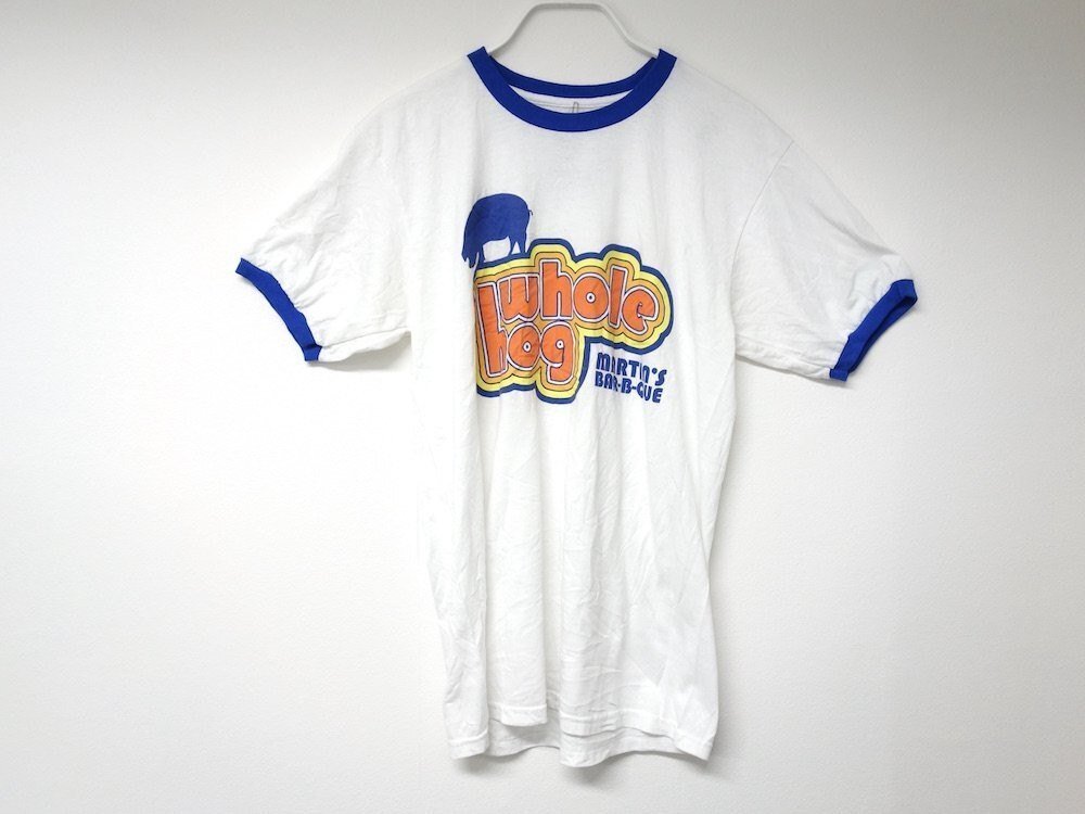 Tシャツ/カットソー(半袖/袖なし)vintage リンガーTシャツ  90's ヒッピー 薔薇