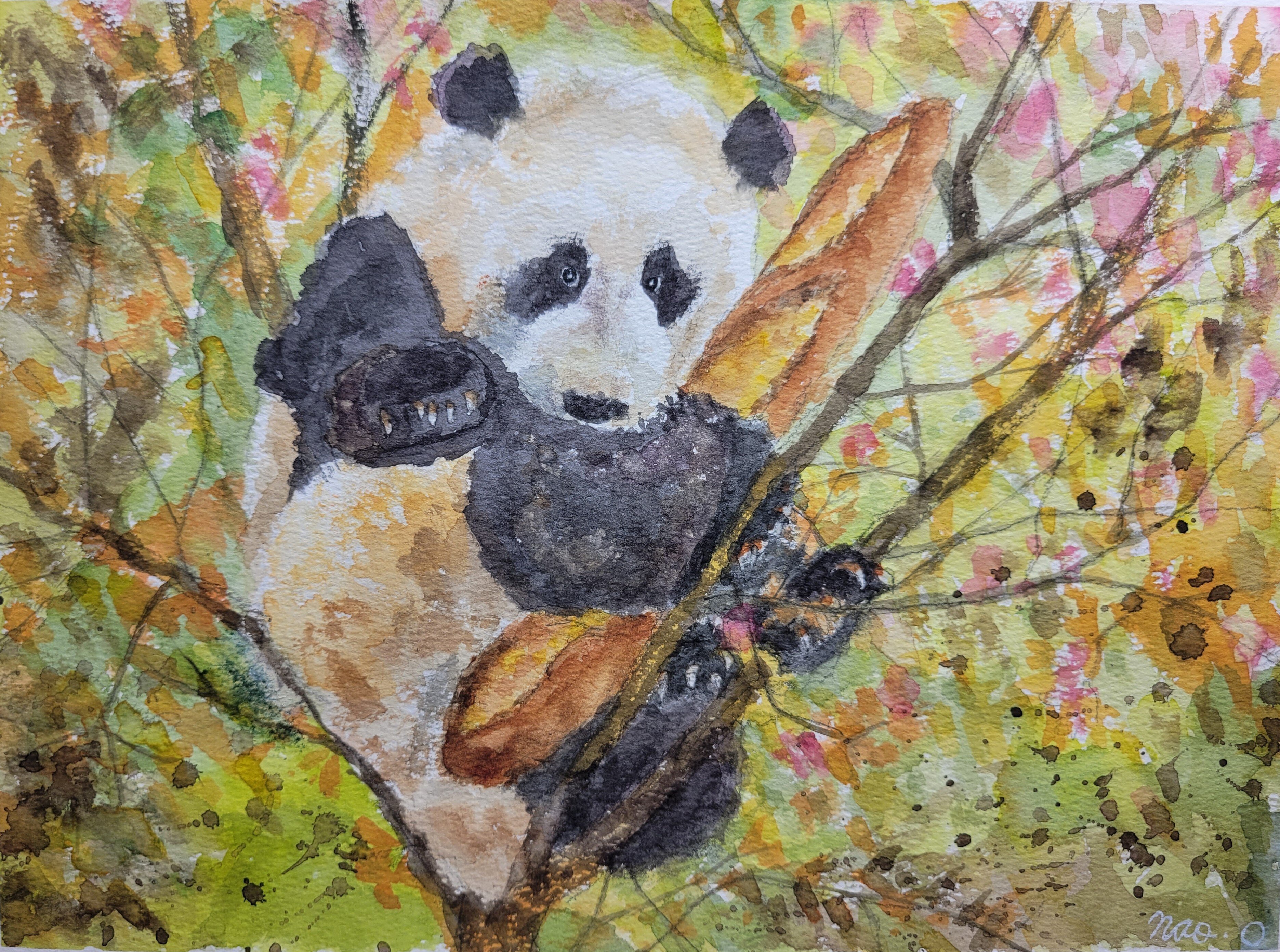 絵画  パンダ Amazon.co.jp: 