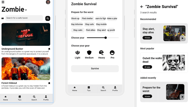 A doomsday prepper website that shares information on how to survive a zombie apocalypse