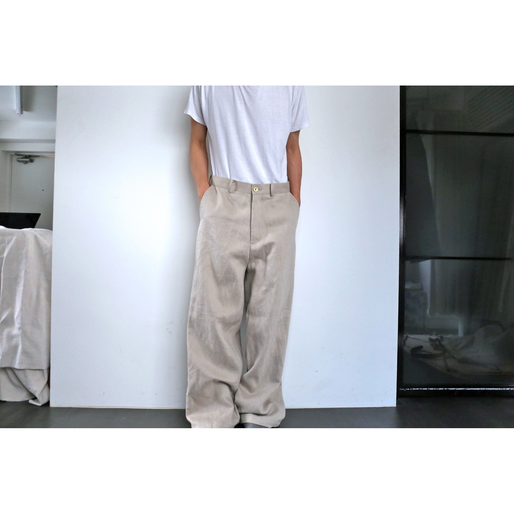 18,240円I am dork WORK PANTS COLD DYED バギー ワーク